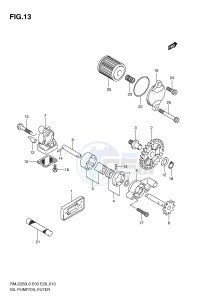 RM-Z250 (E3-E28) drawing OIL PUMP