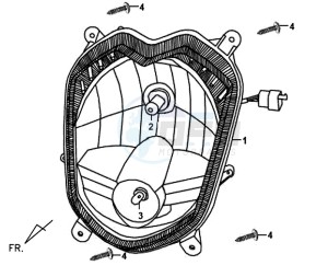 X'PRO 50 (25 KMH) (AE05W5-NL) (L4-M1) drawing HEADLIGHT COMPLETE