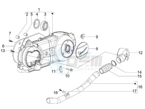 S 125 4T E3 drawing Crankcase cover and cooling