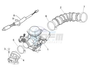 LXV 50 4T 2V 25 Kmh B-NL drawing Carburettor  assembly - Union pipe