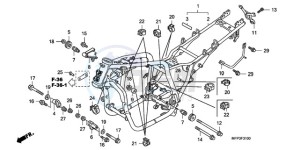 CB1300A9 BR / ABS MME - (BR / ABS MME) drawing FRAME BODY