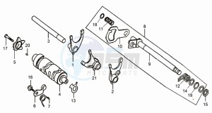 XS 125 drawing GEAR AXLE