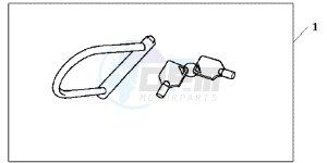 XL125VB drawing HONDA U LOCK