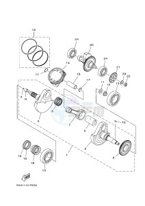 YFM700FWAD GRIZZLY EPS (2UD5) drawing CRANKSHAFT & PISTON