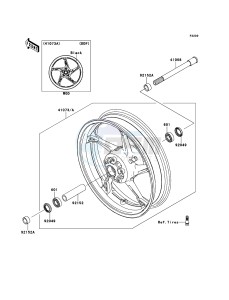 Z1000 ZR1000DDFA FR GB XX (EU ME A(FRICA) drawing Front Hub