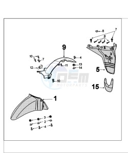 TWEET 125 C PRO drawing MUDGUARD