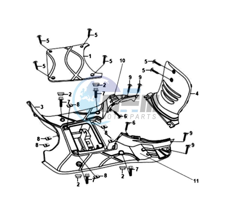 FOOTREST / LOWER COWLING