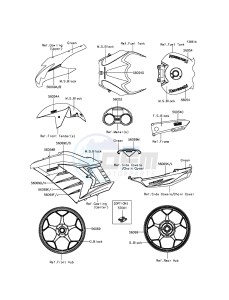 ZZR1400 ABS ZX1400FFFA FR GB XX (EU ME A(FRICA) drawing Decals(Green)