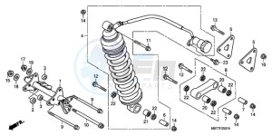 XL1000VA9 UK - (E / ABS MKH) drawing REAR CUSHION (XL1000VA)