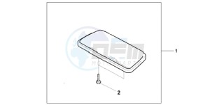 GL1800A NZ - (NZ) drawing TRUNK VANITY MIRR