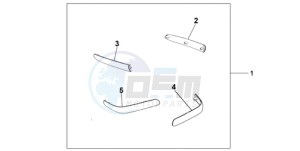 GL18009 SI / AB NAV - (SI / AB NAV) drawing CHROME SADDLEBAG