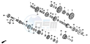 TRX200D FOURTRAX drawing TRANSMISSION