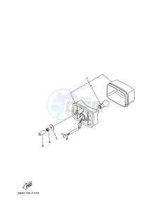 YFM700FWAD YFM7FGPB GRIZZLY 700 EPS (1HP3 1HP4) drawing TAILLIGHT