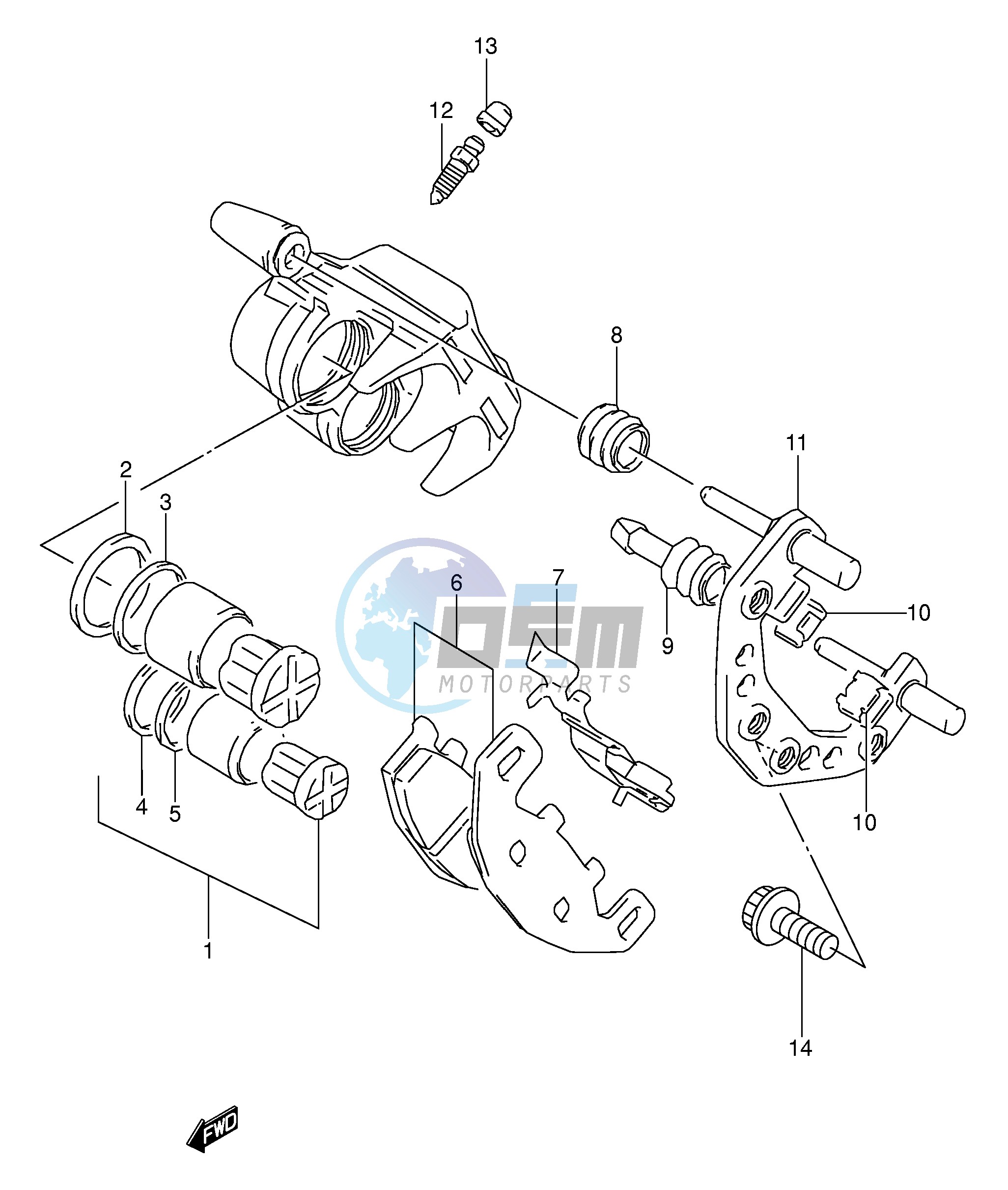 FRONT CALIPER (MODEL K L M N P R S)