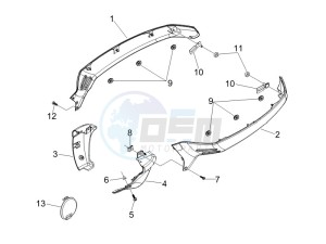 GTS 300 ie Touring drawing Side cover - Spoiler