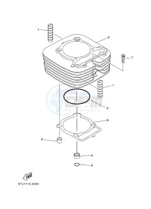 YFM350FWA YFM350DE GRIZZLY 350 4WD (1NSD 1NSE 1NSF) drawing CYLINDER