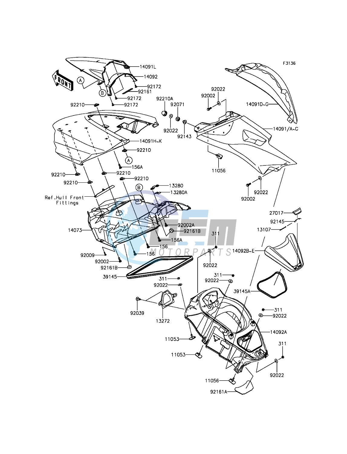 Hull Middle Fittings