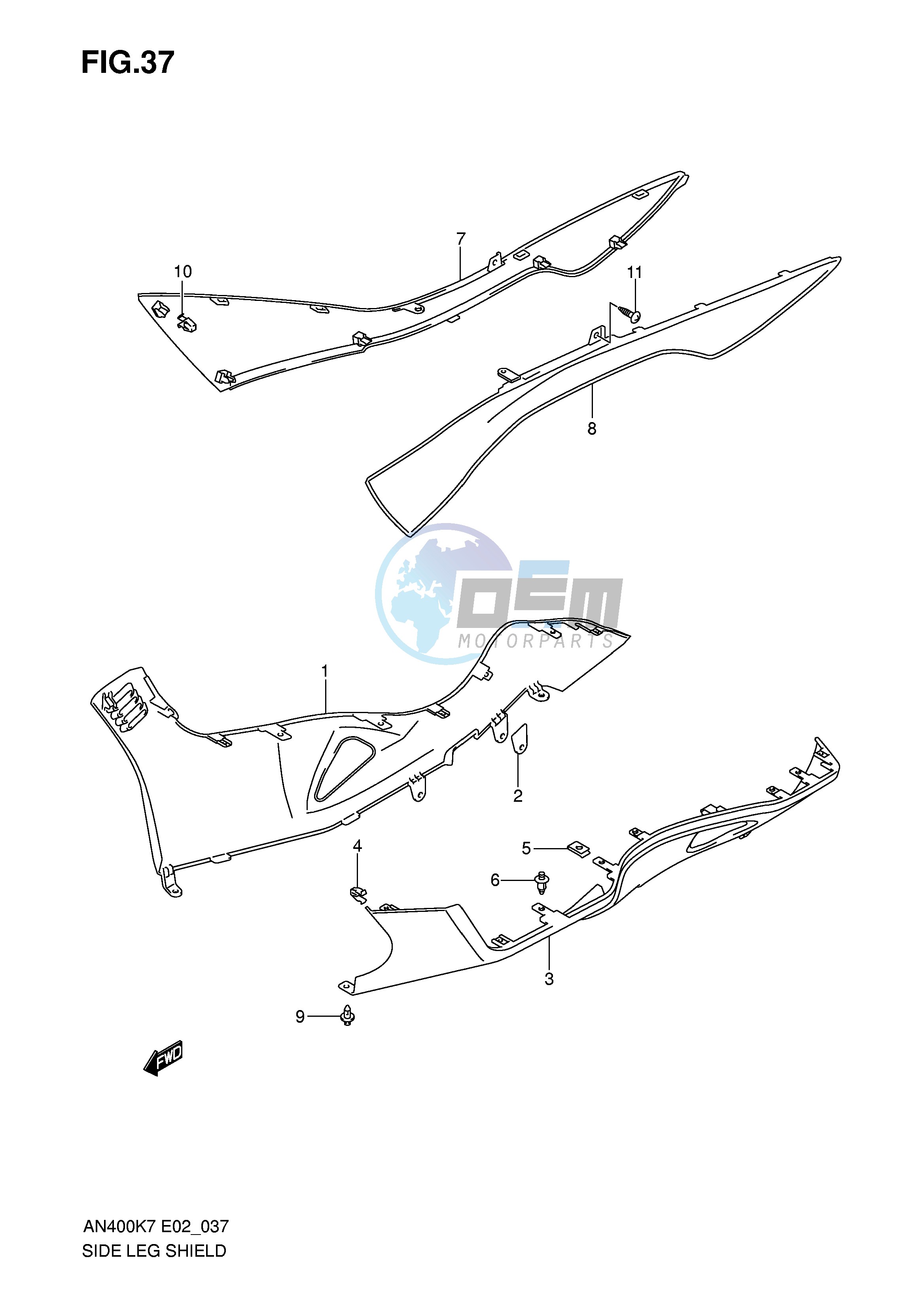 SIDE LEG SHIELD (MODEL K7 K8)