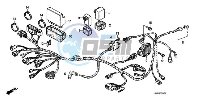 WIRE HARNESS (TRX250TE)