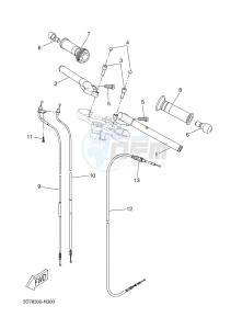 YZF-R125 YZF-R125A R125 (BR62 BR62 BR62 BR62) drawing STEERING HANDLE & CABLE