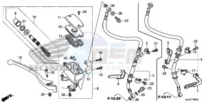 VT750C2BE Shadow - VT750C2B-E UK - (E) drawing FRONT BRAKE MASTER CYLINDER (VT750C2B/ S/ C)