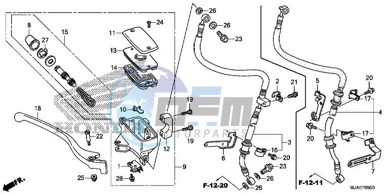 FRONT BRAKE MASTER CYLINDER (VT750C2B/ S/ C)