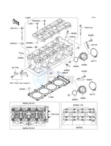 ZX 1200 A [NINJA ZX-12R] (A2) [NINJA ZX-12R] drawing CYLINDER HEAD