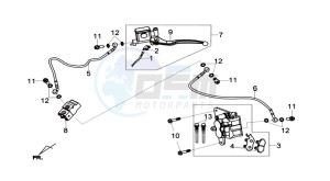 HD2 200 drawing REAR BRAKE CALIPER / BRAKE MOUNT