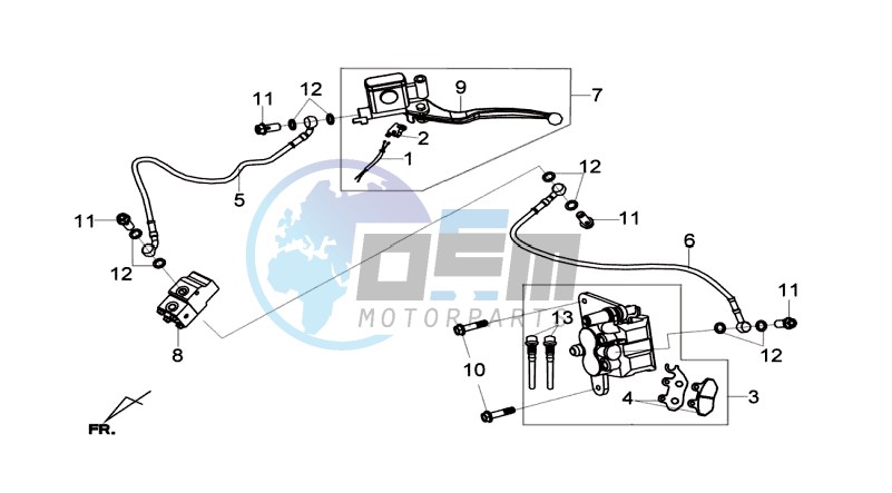 REAR BRAKE CALIPER / BRAKE MOUNT