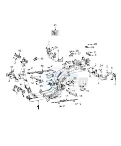 DJANGO 125 SPORT drawing FRAME