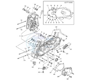 YP MAJESTY ABS 400 drawing CRANKCASE