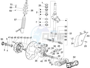 LX 50 2T D drawing Fork - steering tube - Steering bearing unit