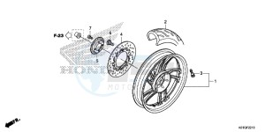 SH125G SH125S UK - (E) drawing REAR WHEEL