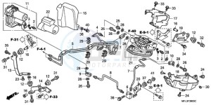 CBR1000RA9 France - (F / ABS CMF HRC MKH) drawing FRONT POWER UNIT/FRONT VA LVE UNIT