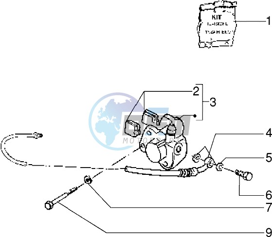 Front brake cylinder-Brake caliper