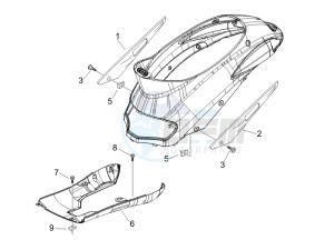 Liberty 125 4t Sport (UK) UK drawing Side cover - Spoiler