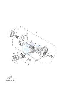 TT-R50 TT-R50E (2CJE 2CJF 2CJG) drawing CRANKSHAFT & PISTON