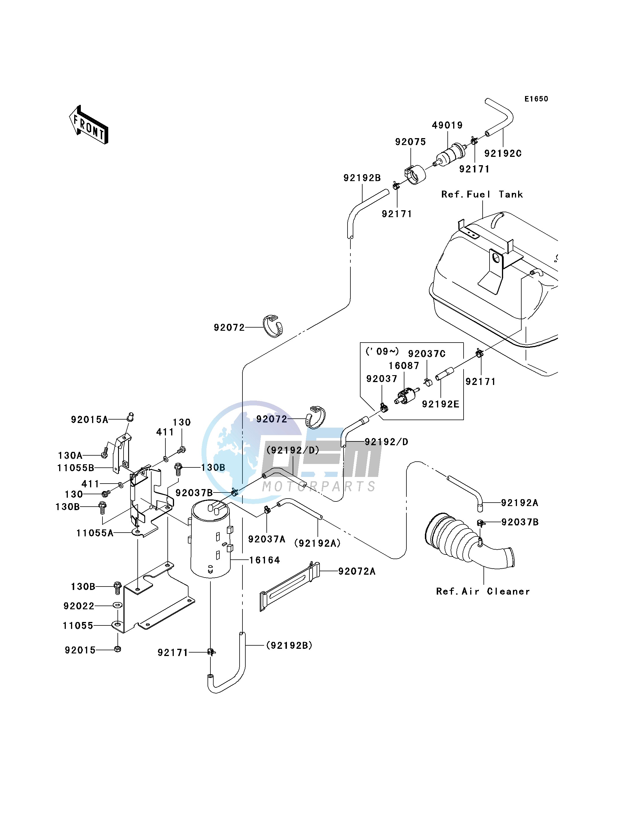 FUEL EVAPORATIVE SYSTEM -- CA- -