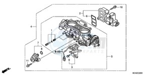 GL18009 BR / AB - (BR / AB) drawing THROTTLE BODY