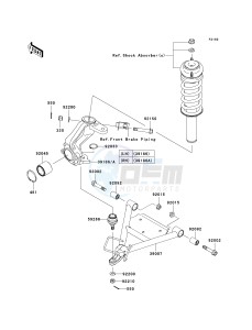 KAF 400 A [MULE 610 4X4] (A6F-AF) A9F drawing SUSPENSION