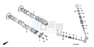 CBR600RA9 UK - (E / ABS) drawing CAMSHAFT/VALVE