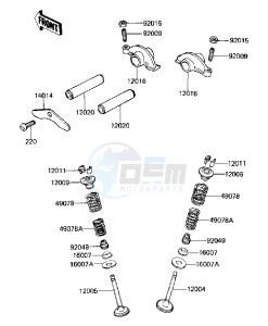 KLT 250 C [PRAIRIE] (C2-C3) [PRAIRIE] drawing ROCKER ARMS_VALVES -- 84-85 C2_C3- -