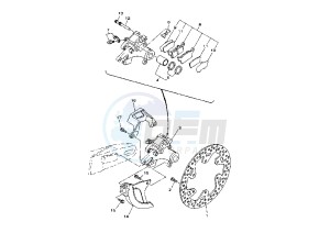 WR F 250 drawing REAR BRAKE CALIPER