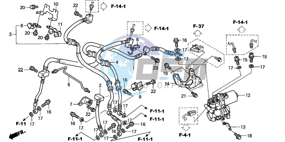 FRONT BRAKE HOSE (VFR800A)