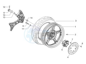 Runner 125 VX 4 (UK) UK drawing Rear Wheel