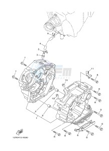 YB125 (2CS5) drawing CARTER CRANKCASE