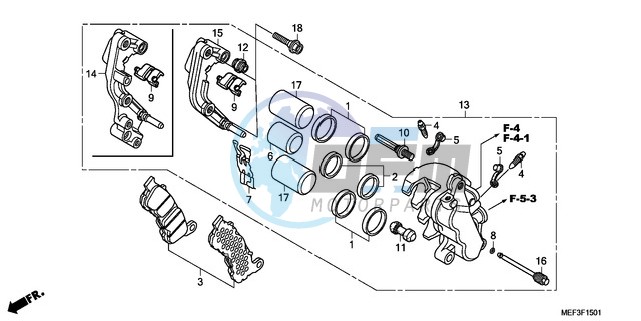 FRONT BRAKE CALIPER (FJS4 00D9/FJS400A)