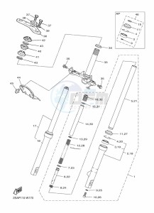 PW50 (2SAR) drawing FRONT FORK