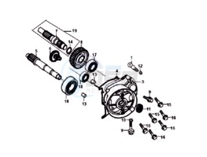 ORBIT 50 drawing CRANKCASE - DRIVE SHAFT - CRANKCASE