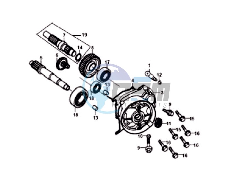 CRANKCASE - DRIVE SHAFT - CRANKCASE